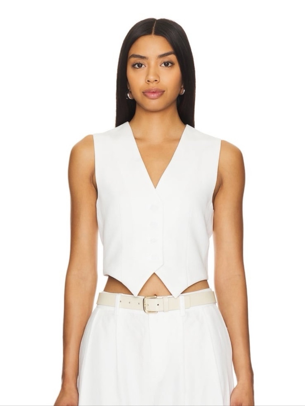 Enza Costa Twill Vest(off white) • MSRP $345• 0/XS NWOT